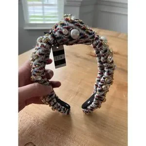 Lele Sadoughi Pearl & Crystal Sweater Knotted Headband Lele Sadoughi | Accessories | Lele Sadoughi Pearl And  main image 4
